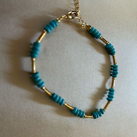 bohemian blue bracelet A596 - Picture 2 of 4